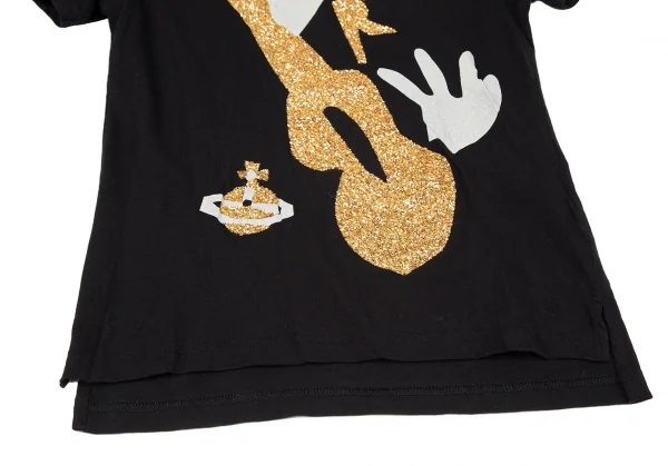 ヴィヴィアンウエストウッド レッドレーベルVivienne Westwood Red Label グリッタープリントTシャツ 黒1 K-119587_006