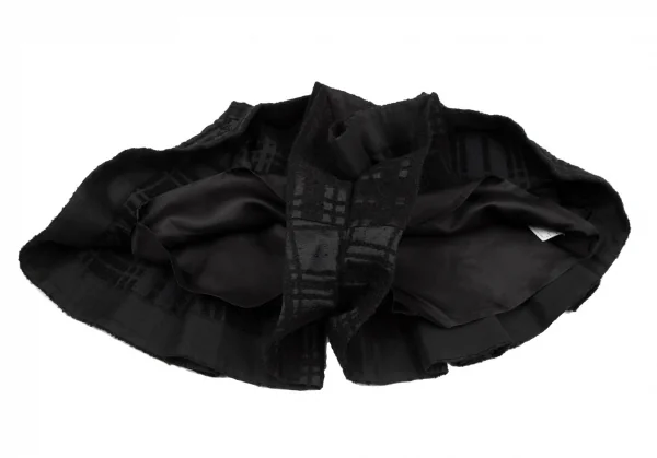 ヴィヴィアンウエストウッド レッドレーベルVivienne Westwood Red Label パイルチェックスカート型キュロット 黒2 K-119588_006