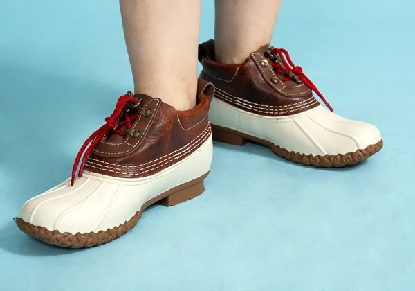 エルエルビーンL.L.Bean レザー切替ビーンブーツ 茶アイボリー8(25位) K-119600_012