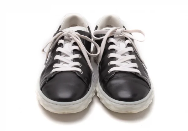 ジミーチュウJIMMY CHOO DIAMONDLIGHT ナッパレザーローカットスニーカー 40 黒白(24.5cm位) K-119603_002