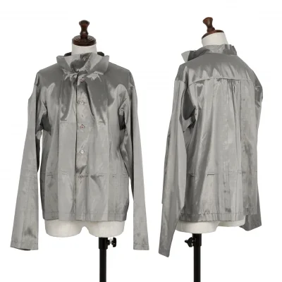 ISSEY MIYAKE HaaT Silk Blend Gathered Cord Design Jacket