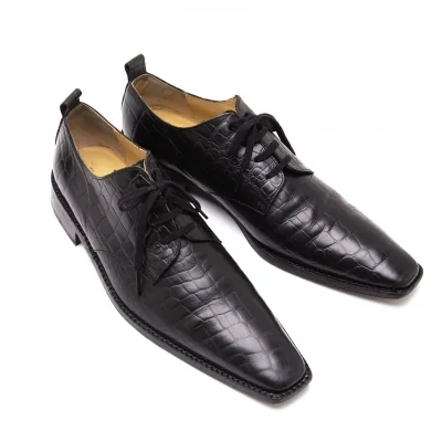 COMME des GARCONS Crocodile Embossed Leather Shoes