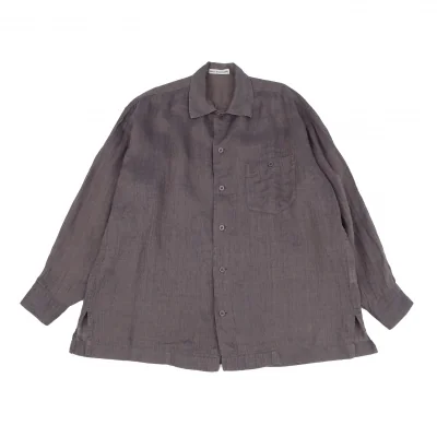 ISSEY MIYAKE MEN Linen Wrinkled Long Sleeve Shirt