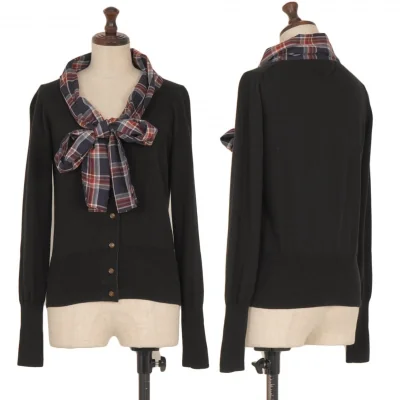 Vivienne Westwood Red Label Check Ribbon Design Knit Cardigan