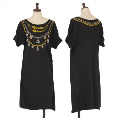 Vivienne Westwood Red Label Necklace Print Gather Dress
