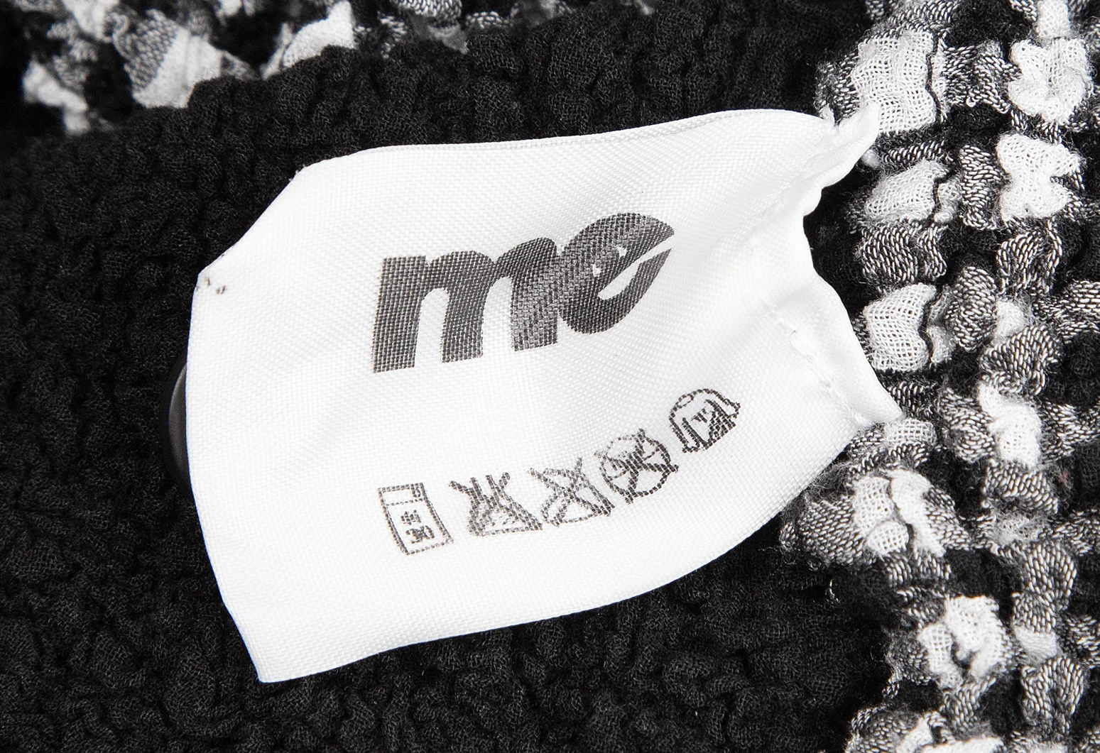イッセイミヤケ ミーISSEY MIYAKE me フロントギンガムチェック切替カリフラワーカーディガン 黒白グレーF 【レディース】 イッセイミヤケ ミーISSEY MIYAKE me フロントギンガムチェック