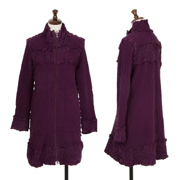 ISSEY MIYAKE me Gather Switching Cauliflower Jacket Purple F K-119718_001