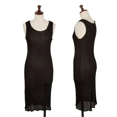 ISSEY MIYAKE me See-through Crape Sleeveless Dress