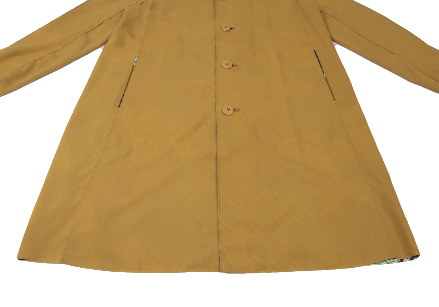 プリーツプリーズPLEATS PLEASE 裏マッププリントラグランコート