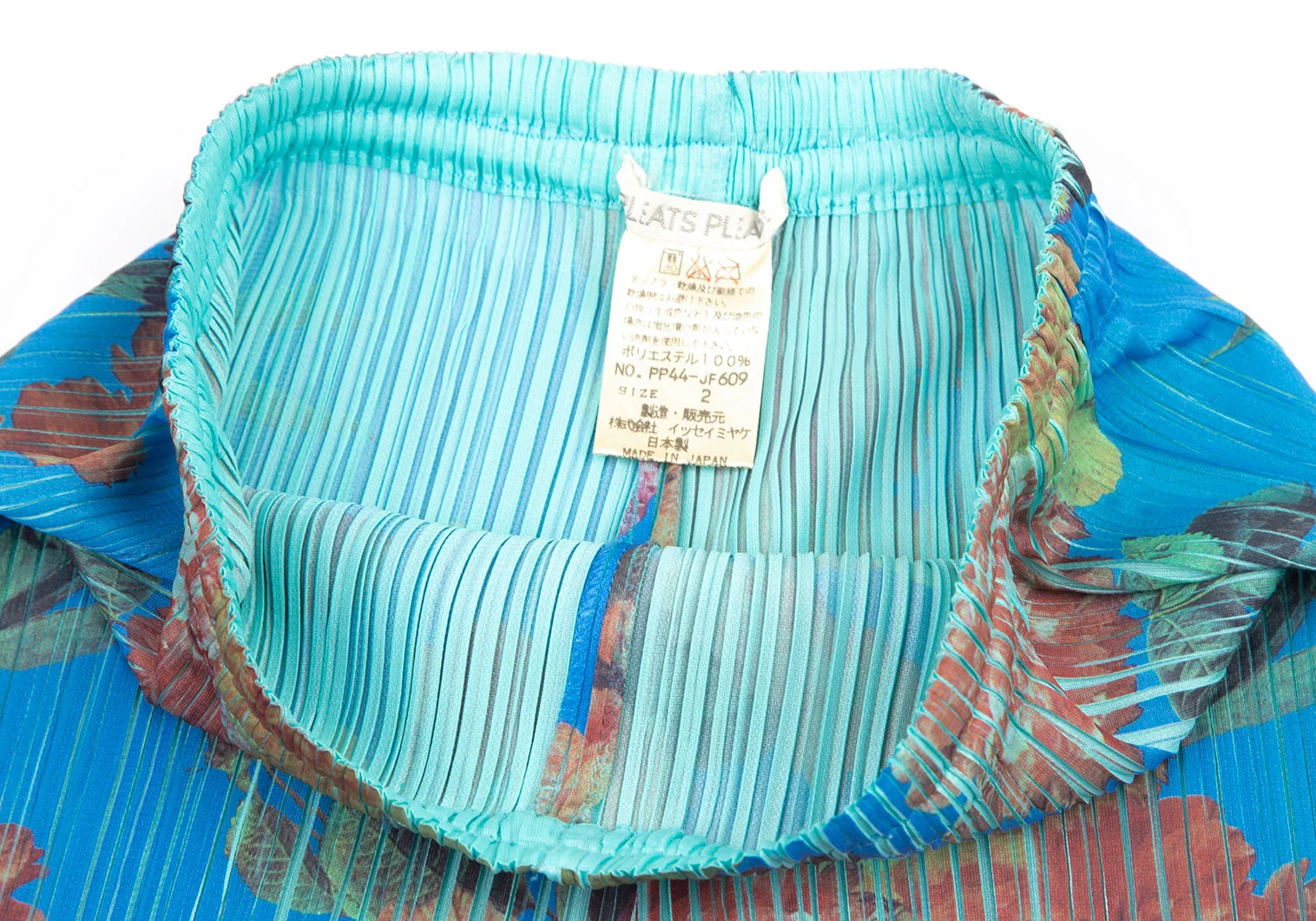 プリーツプリーズPLEATS PLEASE フラワー製品プリントプリーツ