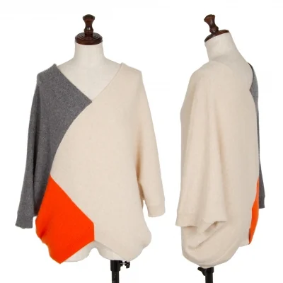TSUMORI CHISATO Switching V neck Knit Sweater