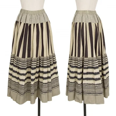 ISSEY MIYAKE Stripe Jacquard Skirt