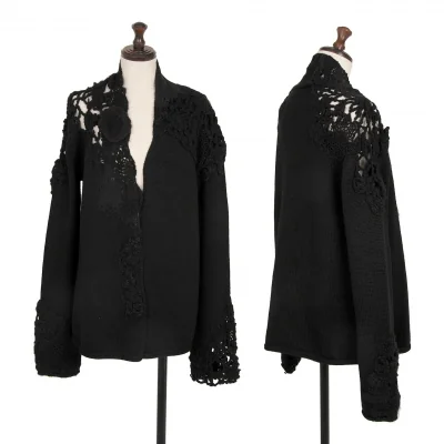 KENZO Crochet Changeable Wool Knit Cardigan