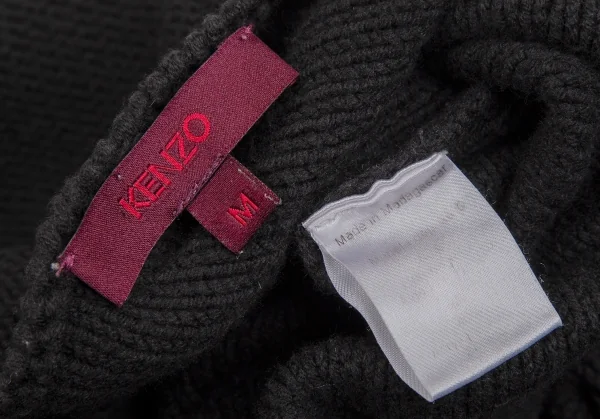 ケンゾーKENZO カラフルほつれ糸刺繍ニット 黒M | DCブランド