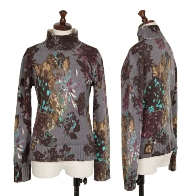 KENZO Floral Printed High neck Knit Sweater