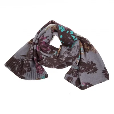 KENZO Floral Printed Knit Stole