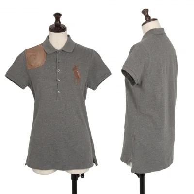Ralph Lauren Pony Leather Patch Seed Stitch Polo Shirt