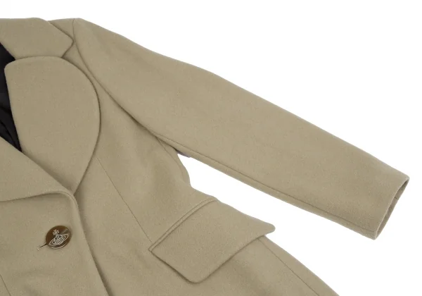 ヴィヴィアンウエストウッド レッドレーベルVivienne Westwood Red Label ウールナイロンメルトンラブコート ベージュ3 K-119816_004
