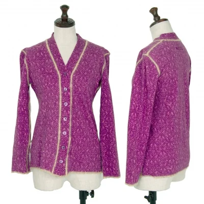Jean Paul GAULTIER FEMME Wool Damask Printed Cardigan