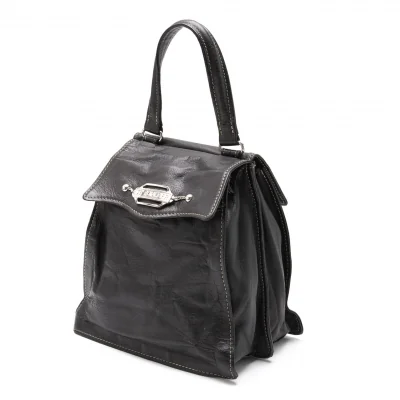 Jean Paul GAULTIER FEMME Metal Logo Plate Mini Hand Bag