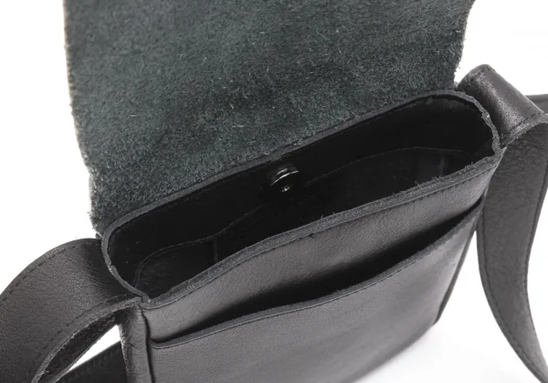 ジャンポールゴルチエJean Paul GAULTIER ハラコフラップミニショルダーバッグ 黒 K-119842_013