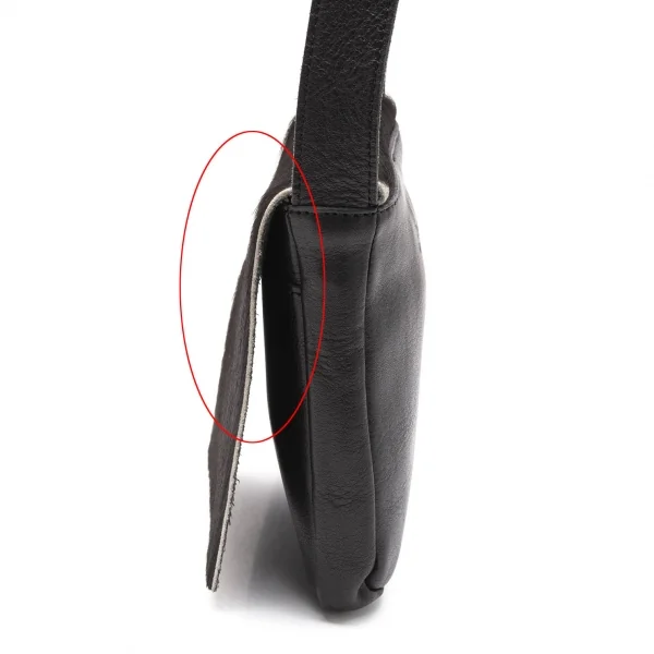 ジャンポールゴルチエJean Paul GAULTIER ハラコフラップミニショルダーバッグ 黒 K-119842_004