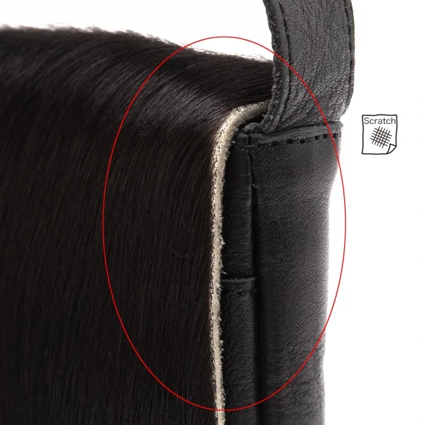 ジャンポールゴルチエJean Paul GAULTIER ハラコフラップミニショルダーバッグ 黒 K-119842_005