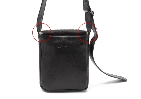 ジャンポールゴルチエJean Paul GAULTIER ハラコフラップミニショルダーバッグ 黒 K-119842_006