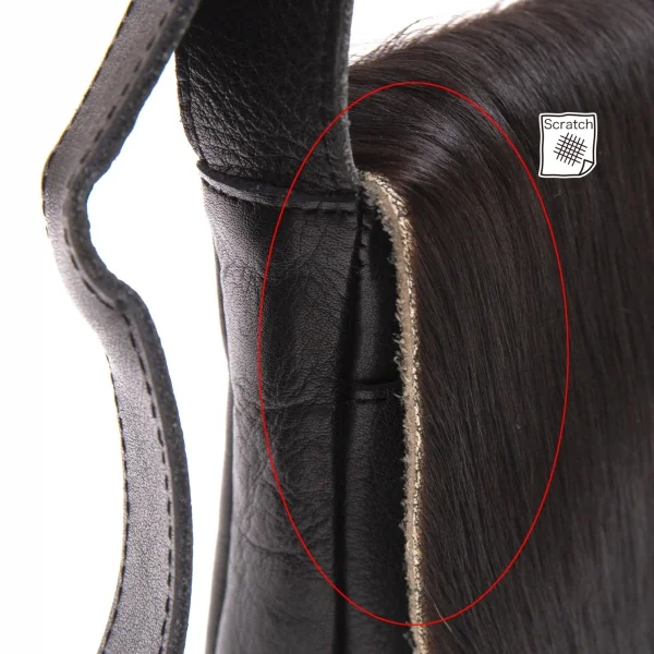 ジャンポールゴルチエJean Paul GAULTIER ハラコフラップミニショルダーバッグ 黒 K-119842_009