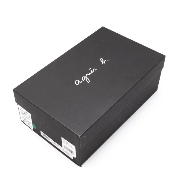 アニエスベーagnes b. ウイングチップストラップレザーシューズ 37 黒37(23.5cm位) K-119893_012