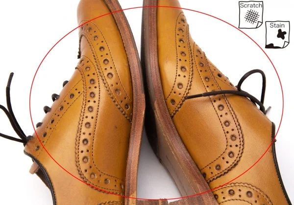 バーカーBARKER ウイングチップレザーシューズ ベージュ4.5（23位） K-119894_010