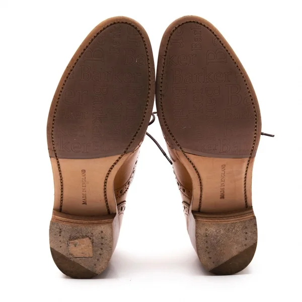 バーカーBARKER ウイングチップレザーシューズ ベージュ4.5（23位） K-119894_013