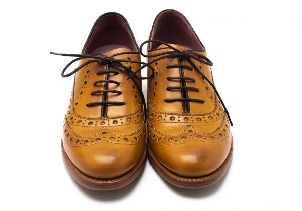 バーカーBARKER ウイングチップレザーシューズ ベージュ4.5（23位） K-119894_002