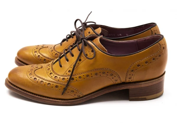 バーカーBARKER ウイングチップレザーシューズ ベージュ4.5（23位） K-119894_004