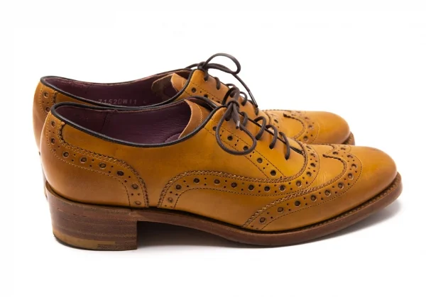 バーカーBARKER ウイングチップレザーシューズ ベージュ4.5（23位） K-119894_006