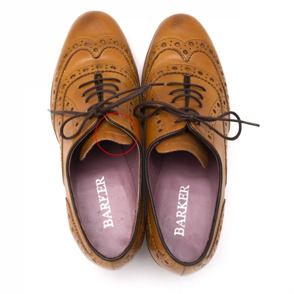 バーカーBARKER ウイングチップレザーシューズ ベージュ4.5（23位） K-119894_007