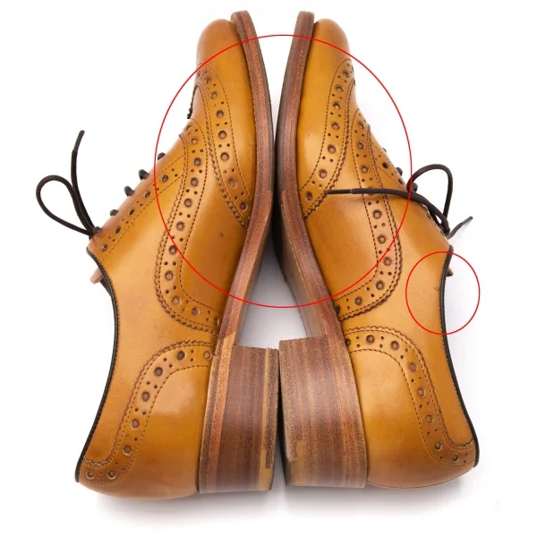 バーカーBARKER ウイングチップレザーシューズ ベージュ4.5（23位） K-119894_009