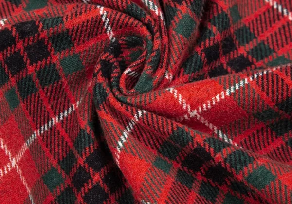 トリココムデギャルソンtricot COMME des GARCONSコットンタータンチェック前開きスカート 赤緑M K-119901_012