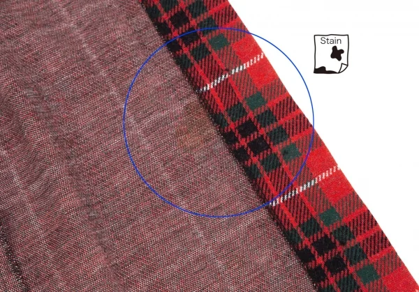 トリココムデギャルソンtricot COMME des GARCONSコットンタータンチェック前開きスカート 赤緑M K-119901_009