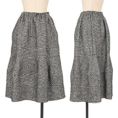 tricot COMME des GARCONS Wool Blend Houndstooth Weave Skirt