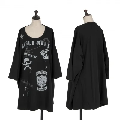 Vivienne Westwood ANGLOMANIA Stencil Print Wide Silhouette T Shirt