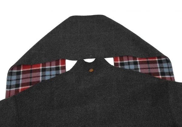 ヴィヴィアンウエストウッド レッドレーベルVivienne Westwood Red Label ウールストール付きダブルフェイスコート チャコール00 K-119935_015