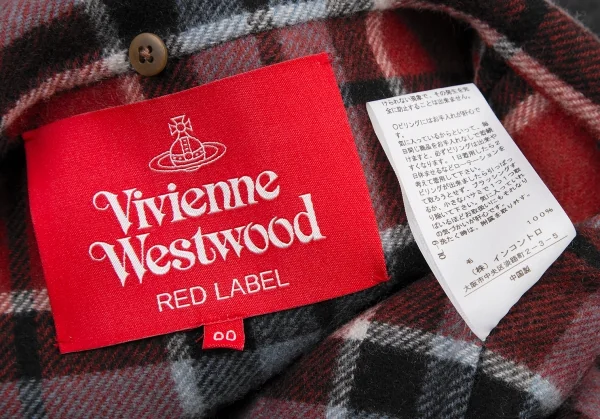 ヴィヴィアンウエストウッド レッドレーベルVivienne Westwood Red Label ウールストール付きダブルフェイスコート チャコール00 K-119935_018