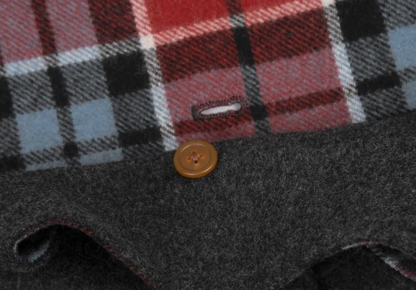 ヴィヴィアンウエストウッド レッドレーベルVivienne Westwood Red Label ウールストール付きダブルフェイスコート チャコール00 K-119935_005