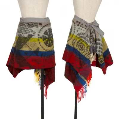 Vivienne Westwood Red Label Fringe Stole Wrap Skirt