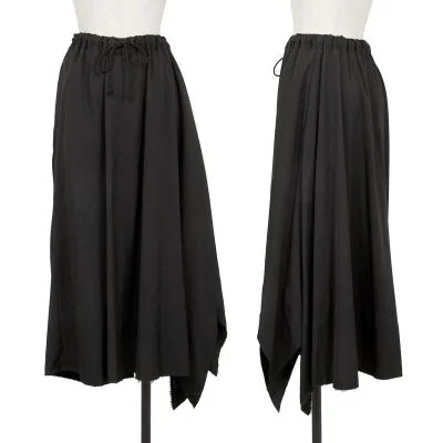 b yohji yamamoto Wool Gaba Dropped Crotch Pants