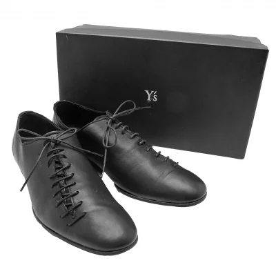 Y's Twisted Lace up Leather Shoes