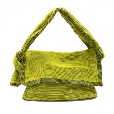 ISSEY MIYAKE Stitch Woven Flap Shoulder Bag