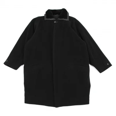 GIANNI VERSACE Collar Fur Back Quilting Long Coat