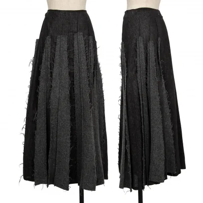 OZONE ROCKS Felt Pasted Cotton Flare Skirt
